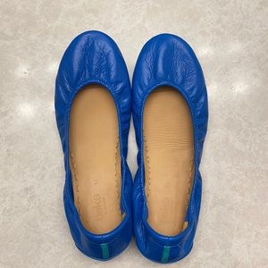 Tieks flats size 11, color cobalt blue.  Worn 3 times.